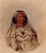 George Catlin Sha-KO-KA, Mandan Girl oil